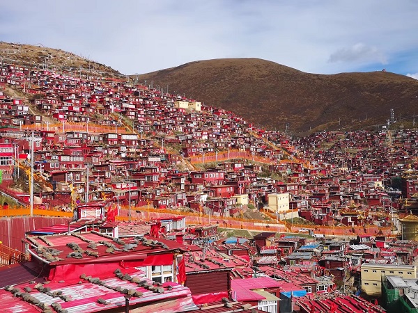 建水  图1：柿叶翻红霜景秋，碧天如水倚红楼（和慧  摄）.jpg